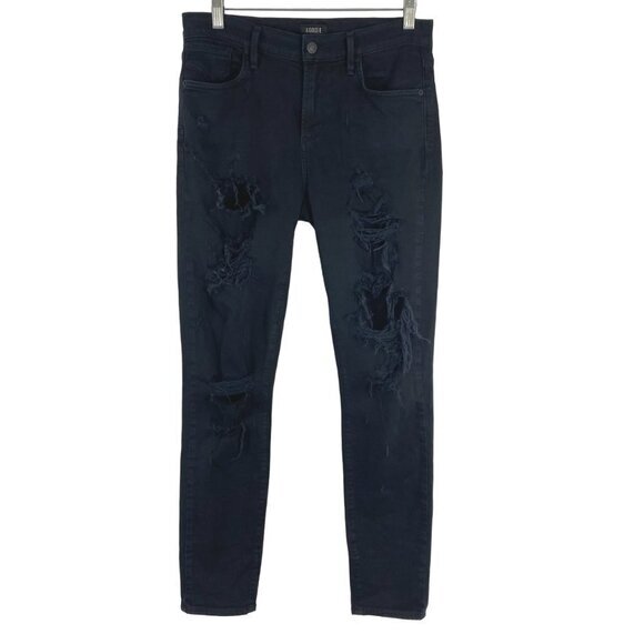 Agolde Sophie High Rise Skinny Jeans Size 28 Black Moonstruck‎ Flawed JE-481 - Picture 1 of 11